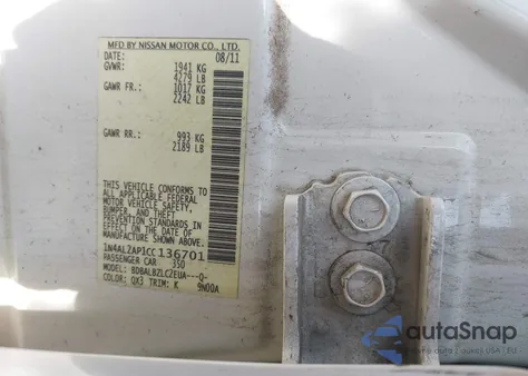 2012 Nissan Altima 2.5 S z USA, uszkodzony, nr VIN 1N4AL2AP1CC136701